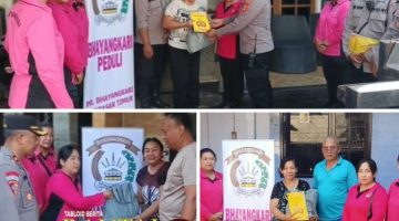Solidaritas Keluarga Besar Polsek Dentim untuk Personel yang Terkena Musibah Banjir