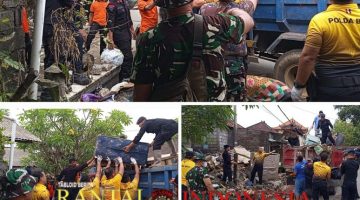 Gotong Royong Bersama, Polsek Dentim dan Instansi Terkait Pulihkan Lingkungan Warga di Jalan Siulan