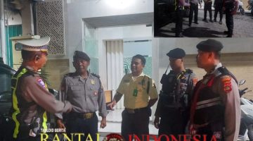 UKL Polsek Kuta Utara Patroli Subuh Sambangi Kantor Perbankan BPD Gatsu Barat
