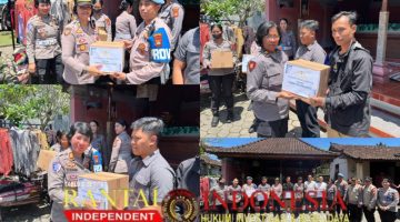 Sentuhan Kasih Polwan Polres Badung, Bantu Personel Terdampak Banjir Lewat Penyaluran Sembako