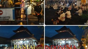 Bhabinkamtibmas Semarapura Kauh Bersinergi Amankan Upacara Penyineban