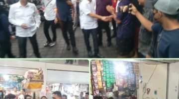 Kunjungan Menteri perdagangan ke pasar Nyangelan Denpasar Selatan